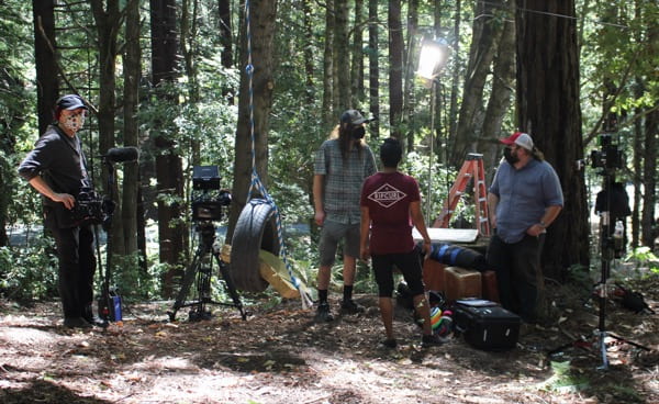 Crew in the forest